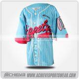 Custom Design and Printing Factory Supply Woman Baseball Jersey thumbnail-1