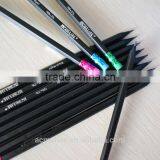 Standard Size Hexagonal Shape Black Night HB Pencil Sharpened With Eraser thumbnail-1