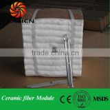 Ceramic fiber module for heat insulation and refractory