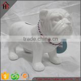 hot sale white ceramic small dog piggy bank