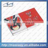 Printing Sticker Aluminum Red Color Custom Business Name Card Case