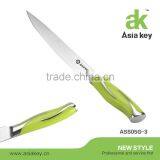 Green Stainless Steel Kitchen Knife Set in Wood Block thumbnail-4