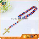 Fashion Colorful Beads CATHOLIC Rosary Necklace Sweater Dress Necklace Chain thumbnail-2