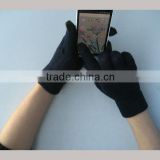 black color 5 fingers magic touch screen fashion gloves