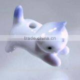 Japanese Arita Ware (porcelain) Incense Stand, Cat thumbnail-2
