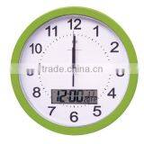 12" Round LCD Clocks Weather Station Wall Clock With Temperature YZ-7166B