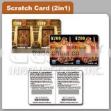Scratch Off Cards With PVC/Paper/Plastic Material