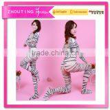 CK06302x Sexy Lace Transparent Long-sleeved Zebra Lingeries Bodystocking thumbnail-1