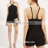 Spaghetti Strap Black Fashion New Design Sexy Short Jumpsuit thumbnail-1
