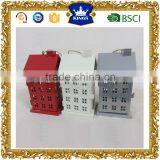 Metal House Lantern 3 Color Selection With Rope Handle thumbnail-1