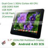 9.7 Inch Tablet PC IPS Capacitive Multi Screen Android 4.0 ICS Ramos W22 Pro+1GB+16GB+Amlogic 8726-Mx Cortex A9 Dual Core 1.5GHz
