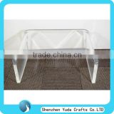 Handmade Acrylic End Side Tables Clear Thick Acrylic U Table as TV Riser