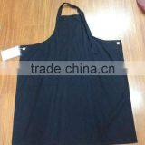 Black Big Apron With Grommet and Pocket
