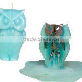 Customized Yellow Color Home Decorative Shaped Skeleton Owl Candle thumbnail-1
