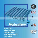 Plastic Polycarbonate Corrugated Roofing Color Sheet (Valuview Blue GRECA) thumbnail-1
