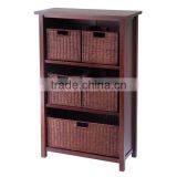 100%handmade Natural Low Price Wooden and Willow Cabinet thumbnail-1