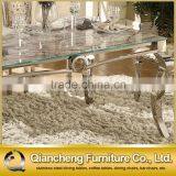 Luxury 6 Seaters Stainless Steel Dining Table Set