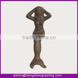 Antique Garden Decorative Cast Iron Mermaid thumbnail-1