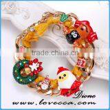 2016 Latest Design Merry Christmas Gift Jewelry Fashion Link Bracelets With Santa Claus and Reindeer thumbnail-5