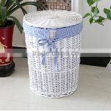White Wicker Laundry Basket&storage Basket thumbnail-1
