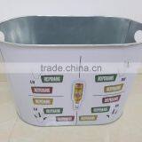 Home Oval Metal Laundry Bucket / Beer Cooler / Ice Bucket thumbnail-1