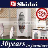 High White Gloss With Glass Wine Cabinet LV-W801 thumbnail-1