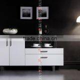 Wood Glass Sideboards / Metal Tempered Glass Sideboard / Italian Design Sideboard N6314 thumbnail-1