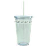 Various Color BPA Free 16oz Double Wall Plastic Tumbler thumbnail-1