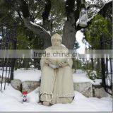Religious Decorative Sculpture Sitting Reading Book Life Size Saint Charbel Satues for Sale thumbnail-3