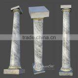 Architectural Natural Stone Carving Square Gate Pillars for Sale