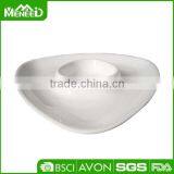 100% Melamine Dip Pizza Dishes, Triangular White Plastic Dessert Plates thumbnail-1