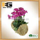 Handmade Natural Rattan Tray With Plastic Linning for Garden Planter thumbnail-2