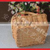 Boat Shaped Willow Basket Wholesale thumbnail-5