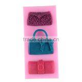 3pcs Fashion Bag Silicone Mold Chocolate Mould Cake Decorating 1688 Agent thumbnail-1