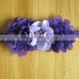 Chiffon Flower With Pearl Rhinestone in Center for Kids Hair Accessories thumbnail-4