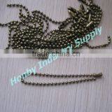 Well Cut 15CM Length 2.4mm Metal Bronze Ball Chain With Clasp