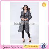 High Quality Low MOQ Fabulous Newest Fashion Design Grey Color Midi Length Women Coats Winter 2015 thumbnail-1