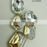 Loose Colorful Rectangle Machine Cut Faceted Fancy Stone Crystal Glass Bead thumbnail-1