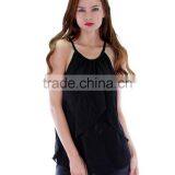 100 Cotton Gym Black Plain Strap Tank Top Camo Tank Top for Women thumbnail-1