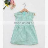 Latest Design Baby Girls Top Clothes Wholesale Infant Stripe Design Dress Girl Child Ruffle Sleeve Dress thumbnail-1