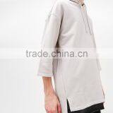 2017 Custom New Arrival 3/4 Sleeve Oversized Hoodie thumbnail-2