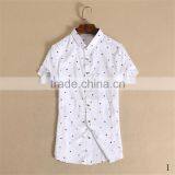 2015 100%cotton Customized Feather Embroidered Slim Fit Men Dress Signature Mens Shirt thumbnail-1