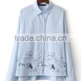 Runwaylover EY2387B Ladies 2017 Long Sleeve Label Printed Blouse thumbnail-3