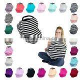 Pre Order Wholesale 3 in 1 Infant Baby Car Seat Cover Rayon Nursing Cover Car Seat Canopy Stripe Baby Canopy Shopping Cart Cover thumbnail-1