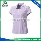 Hot Selling New Design Fashion Polyester Dry Fit Fabric Golf Shirt for Women thumbnail-1