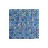 Frosted Crystal Glass Mosaic Tile, Colorful Mosaic Wall Tiles For Swimming Pool