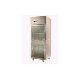 Stainless Steel Upright Glass Front Refrigerator With Single Door , -18 thumbnail-1