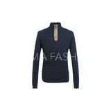 Black fashion mens business Sweaters casual clothing with 1/4 Zip
