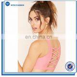 Polyester Spandex Fashion Yoga Wear Dry Fit Fitness Gym Bra Wholesale Sports Bra thumbnail-1