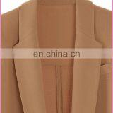 Simple Classic Brown Big Collar Sleeveless Jacket Suit Vest thumbnail-3